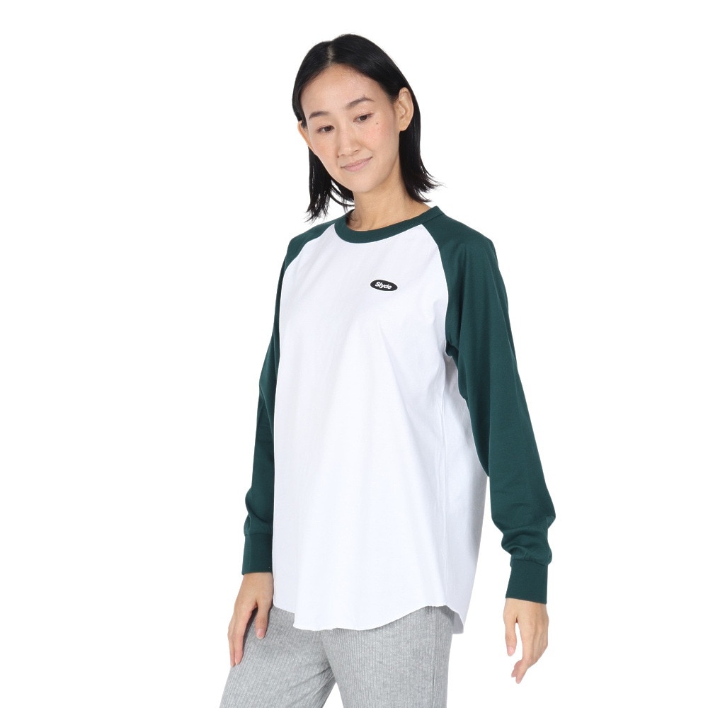 スライド（SLYDE）（レディース）ラグラン ロングスリーブTシャツ SL24FWL-APP005GRN
