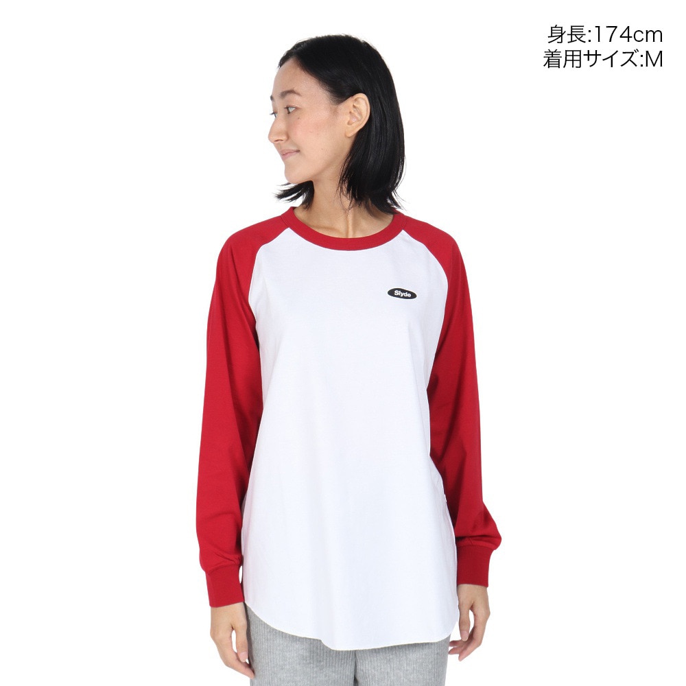 スライド（SLYDE）（レディース）ラグラン ロングスリーブTシャツ SL24FWL-APP005RED
