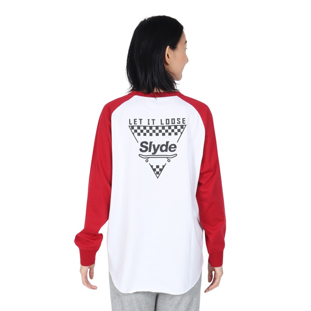 スライド（SLYDE）（レディース）ラグラン ロングスリーブTシャツ SL24FWL-APP005RED