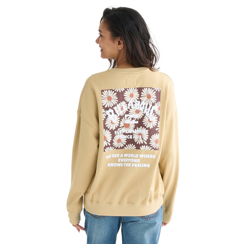 ビラボン（BILLABONG）（レディース）SQUARELOGO BOYFIT スウェットクルーネックトレーナー BF014004 LTO