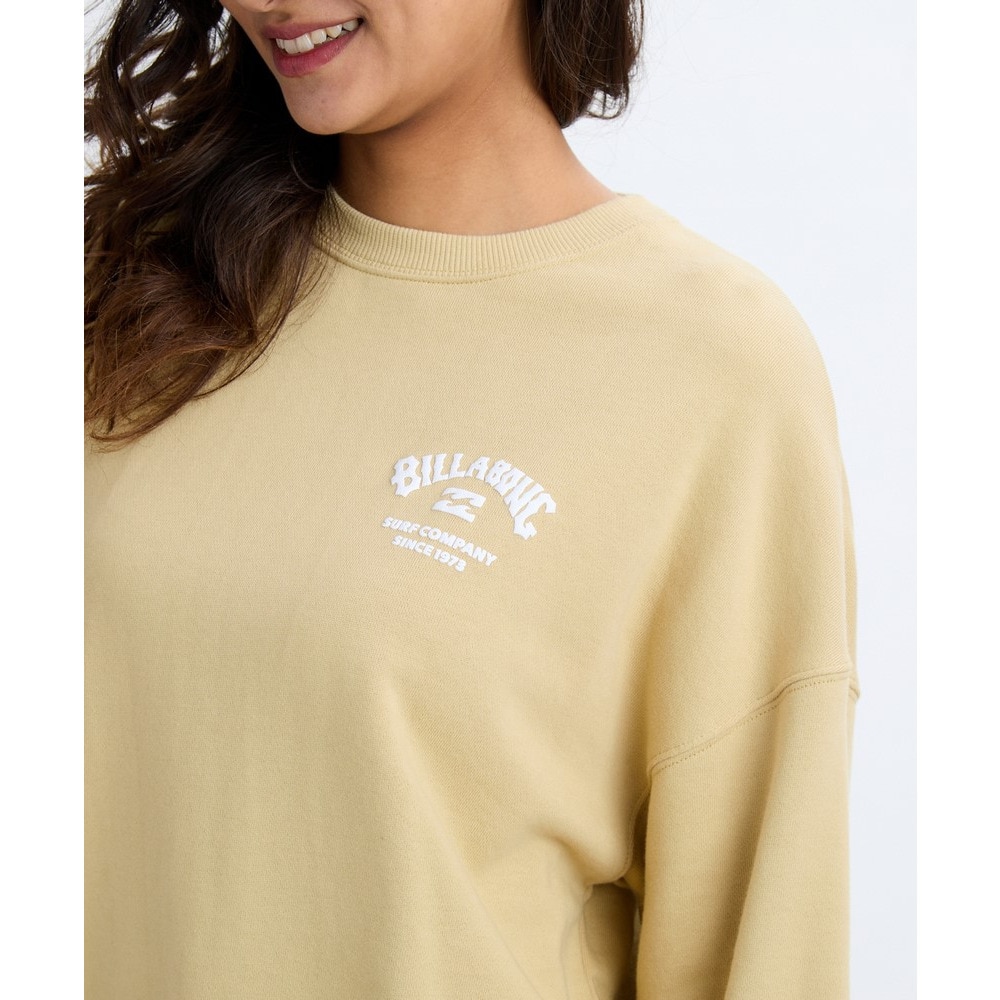 ビラボン（BILLABONG）（レディース）SQUARELOGO BOYFIT スウェットクルーネックトレーナー BF014004 LTO