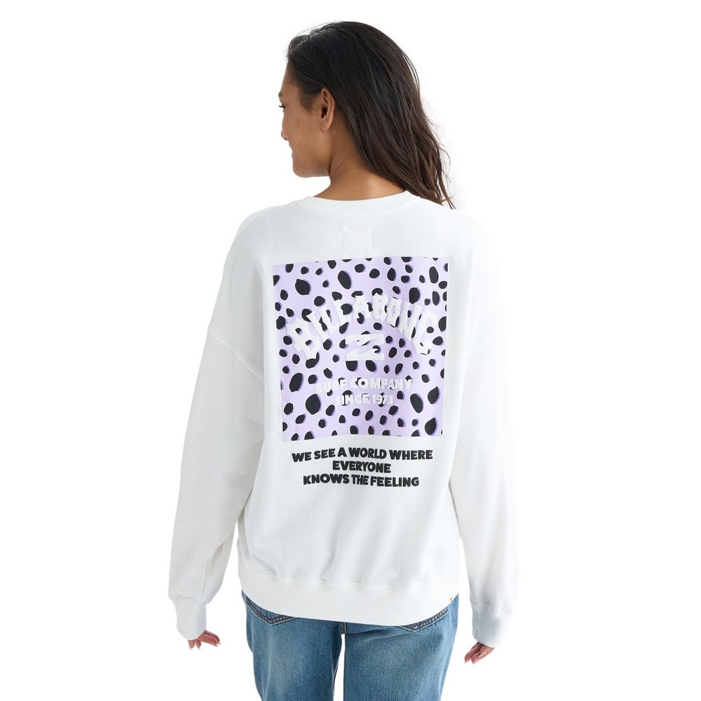 ビラボン（BILLABONG）（レディース）SQUARELOGO BOYFIT スウェットクルーネックトレーナー BF014004 SCS