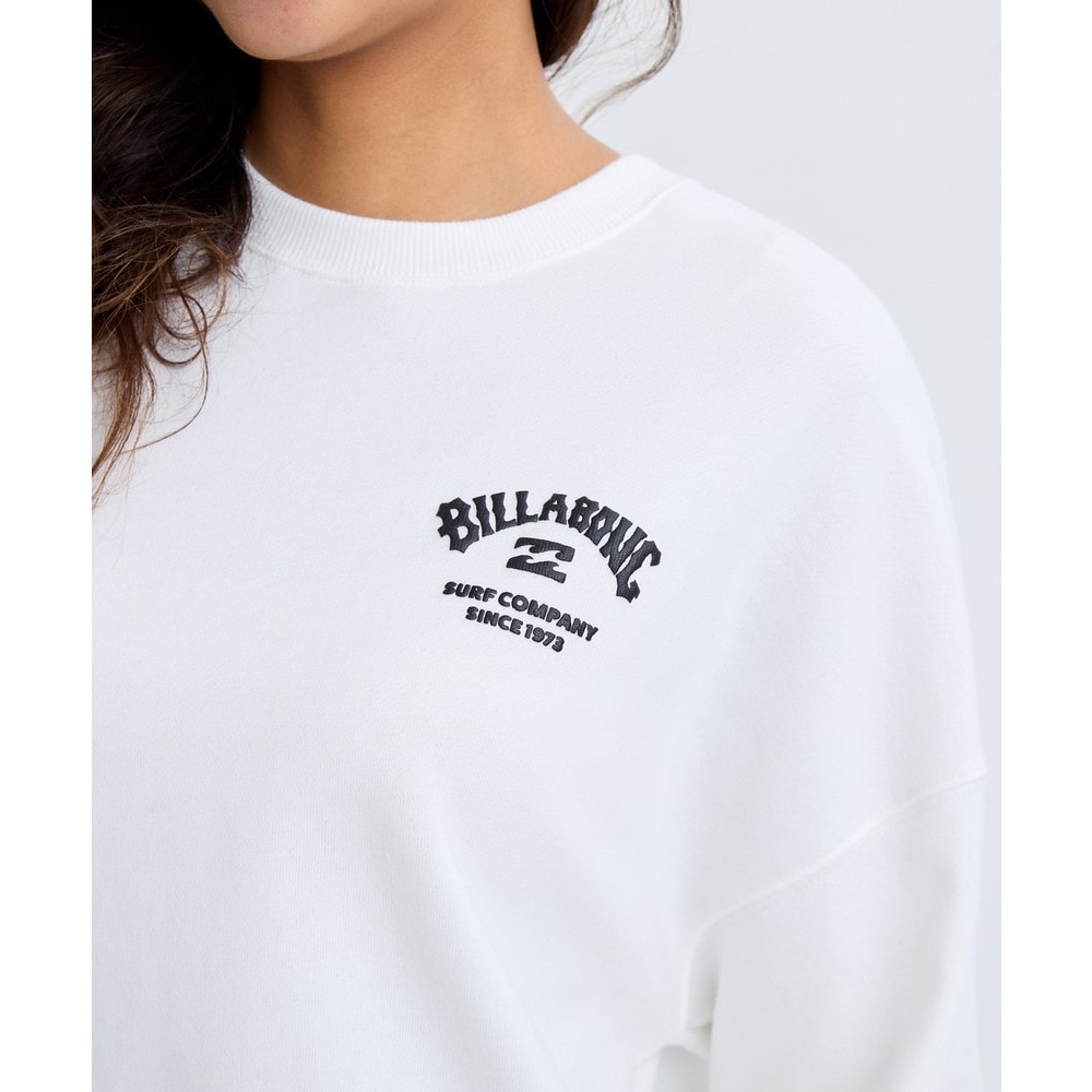 ビラボン（BILLABONG）（レディース）SQUARELOGO BOYFIT スウェットクルーネックトレーナー BF014004 SCS