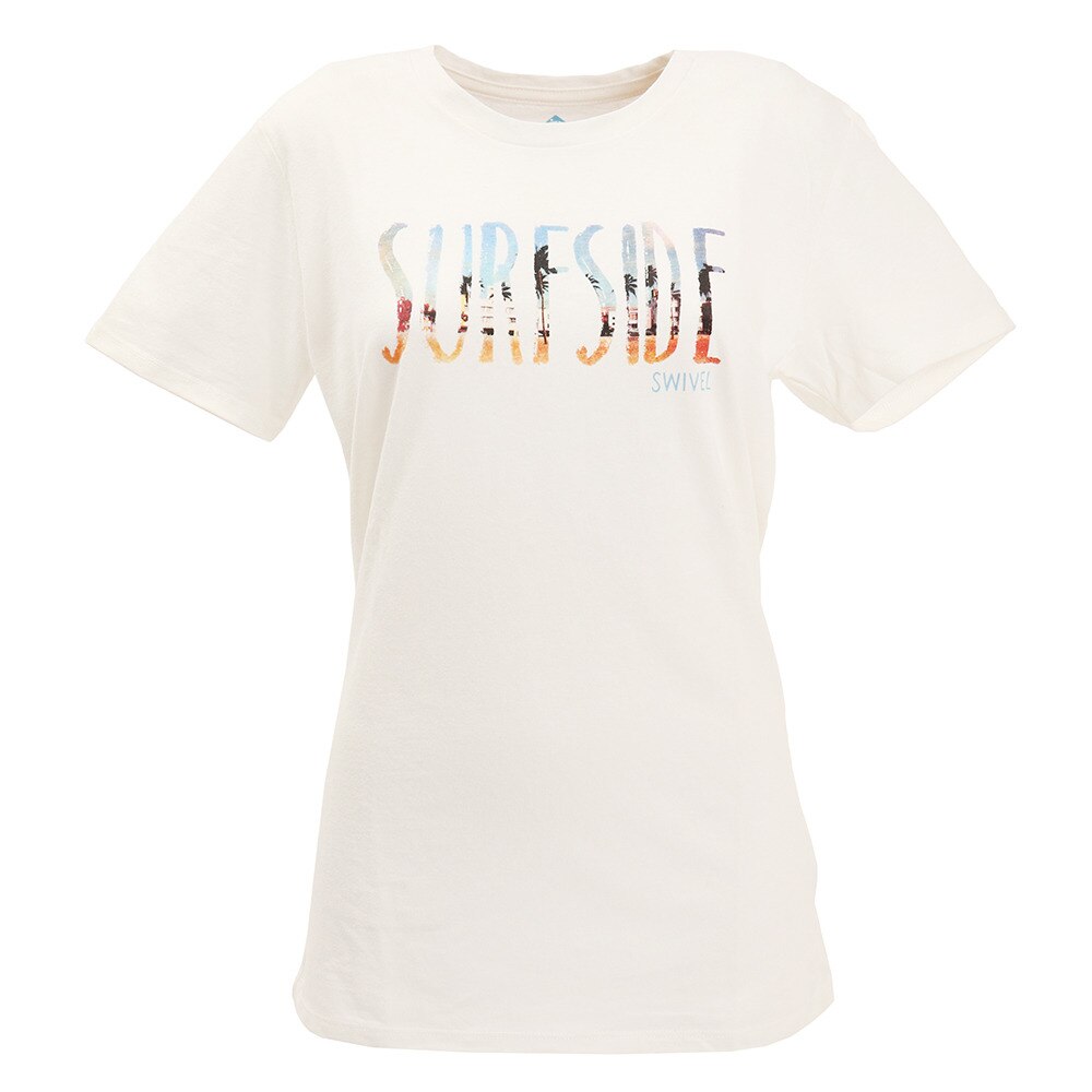  Tシャツ レディース 半袖 SURF SIDE スリム 870SW9CD6417 WHT
