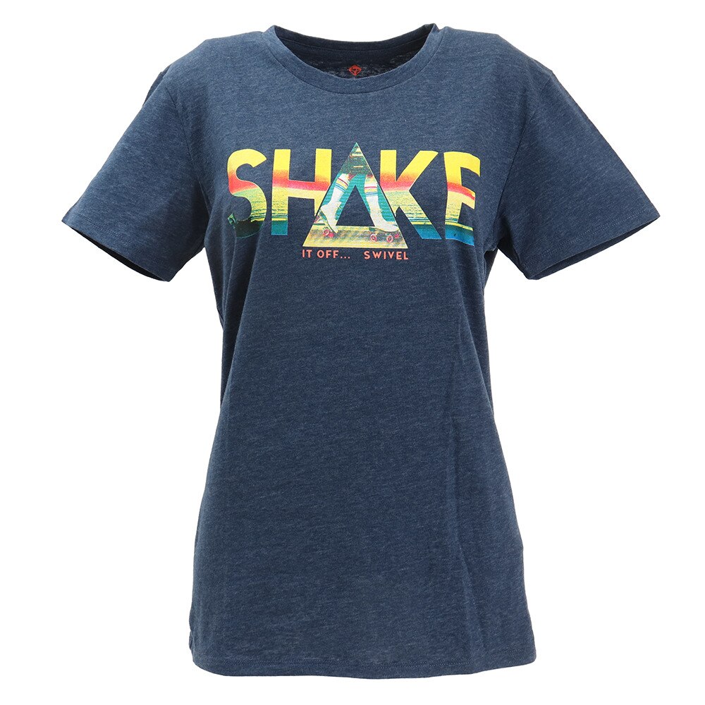  Tシャツ レディース 半袖 SHAKE スリム 870SW9CD6418 NVY