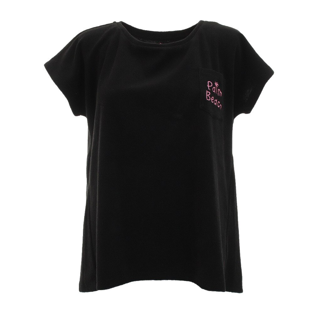  Tシャツ レディース 半袖 パームタオル 870SW9EG6424 BLK