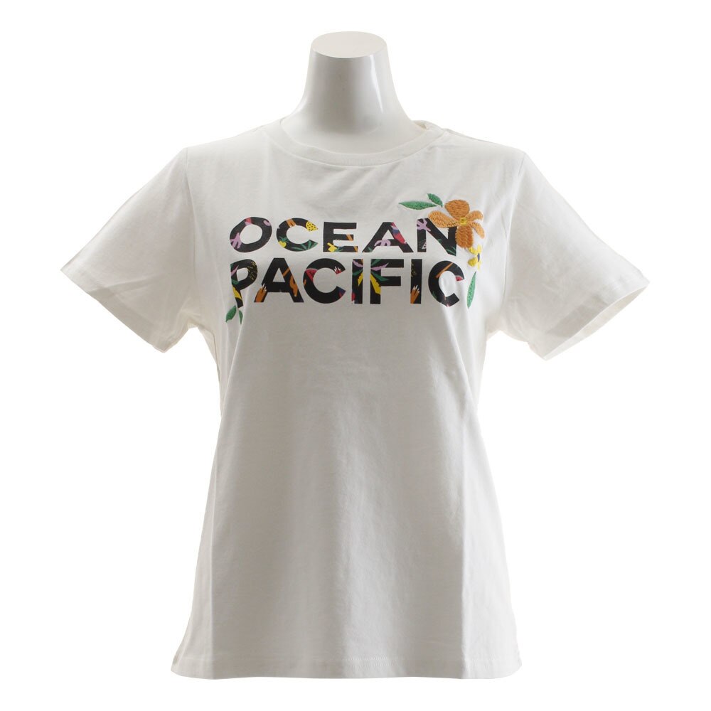  Tシャツ レディース 半袖 ハンド風刺繍 528507-WHT オンライン価格