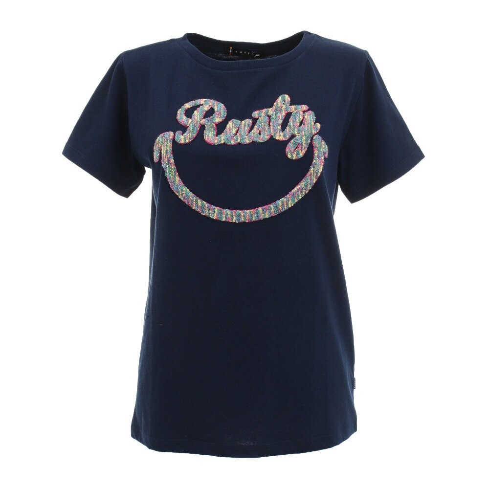 Tシャツ レディース 半袖 スマイル 938507NVY オンライン価格