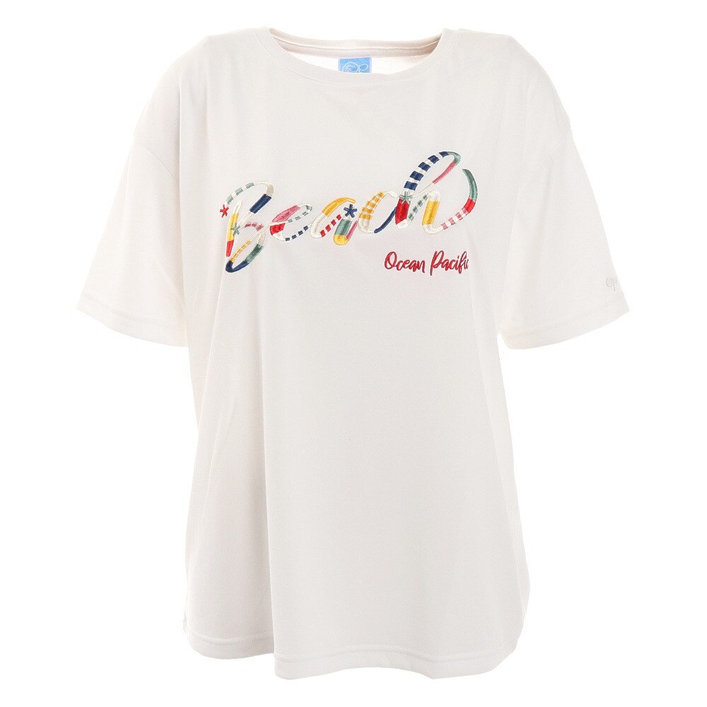  フロント刺繍 半袖Tシャツ 521506WHT