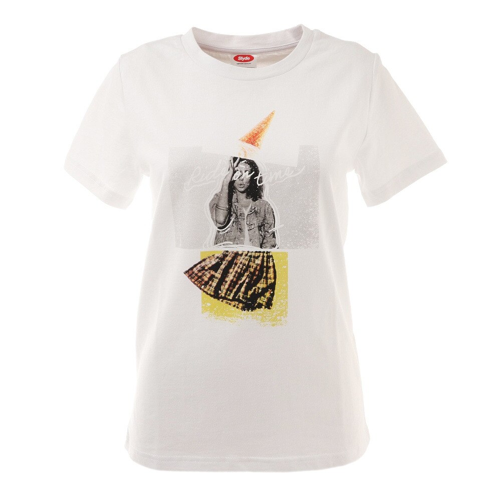  グラフィック ショートスリーブタイトTシャツ sl2021SS705-WHT