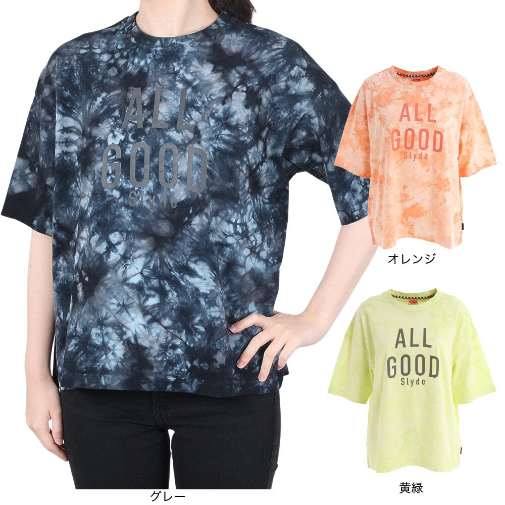 SLYDE（SLYDE）（レディース）ALLGOOD TIEDYE 半袖Tシャツ SLYL019-GRY