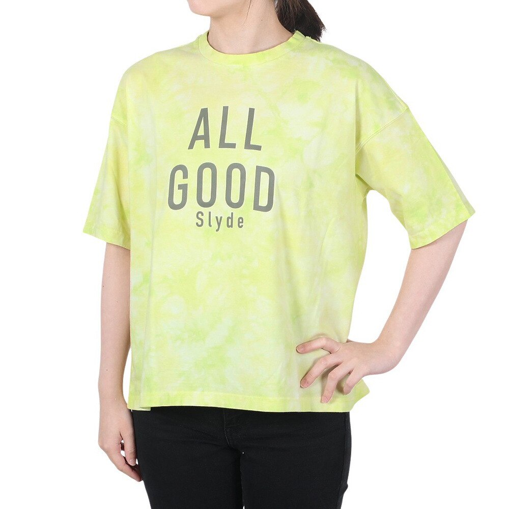 SLYDE（SLYDE）（レディース）ALLGOOD TIEDYE 半袖Tシャツ SLYL019-MINT