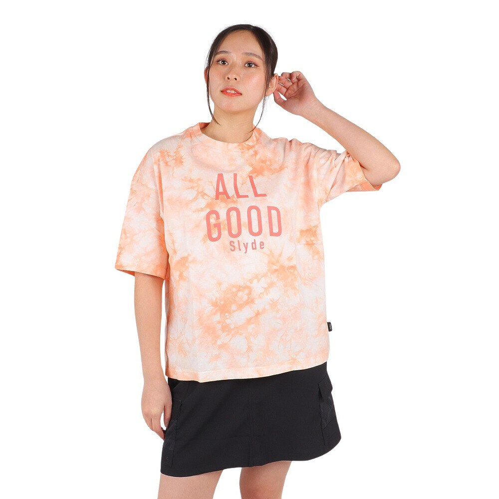 SLYDE（SLYDE）（レディース）ALLGOOD TIEDYE 半袖Tシャツ SLYL019-ORG