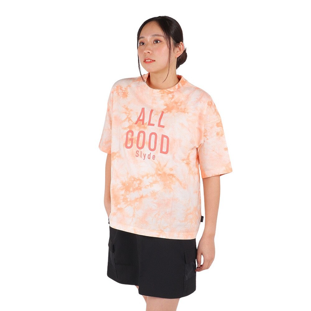 SLYDE（SLYDE）（レディース）ALLGOOD TIEDYE 半袖Tシャツ SLYL019-ORG