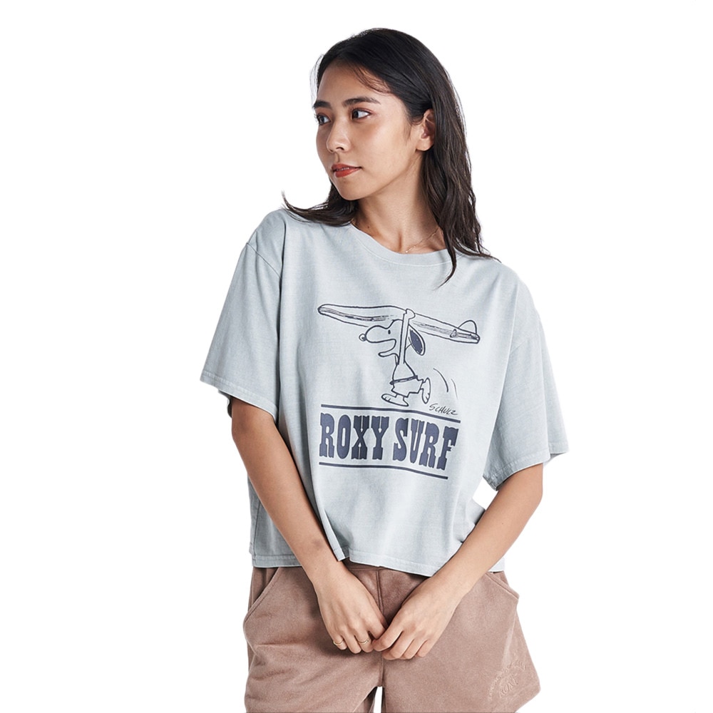 ＲＯＸＹ VINTAGE PEANUTS PEANUTS CROPPED Tシャツ 22SURST222005BLU Ｓ 40 ストリート系ウェア