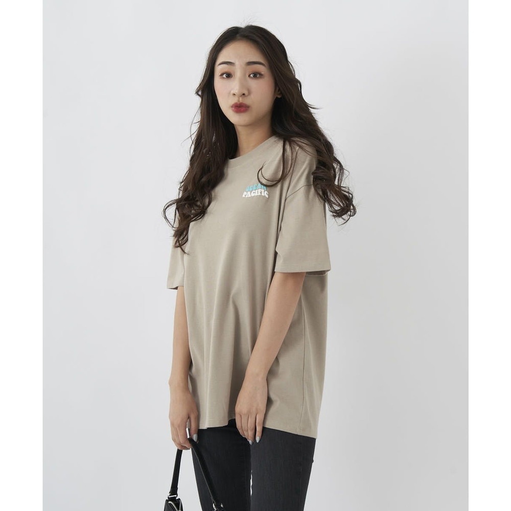 オーシャンパシフィック（Ocean Pacific）（レディース）半袖Tシャツ レディース バックロゴ発泡プリント UVカット 523504BEG