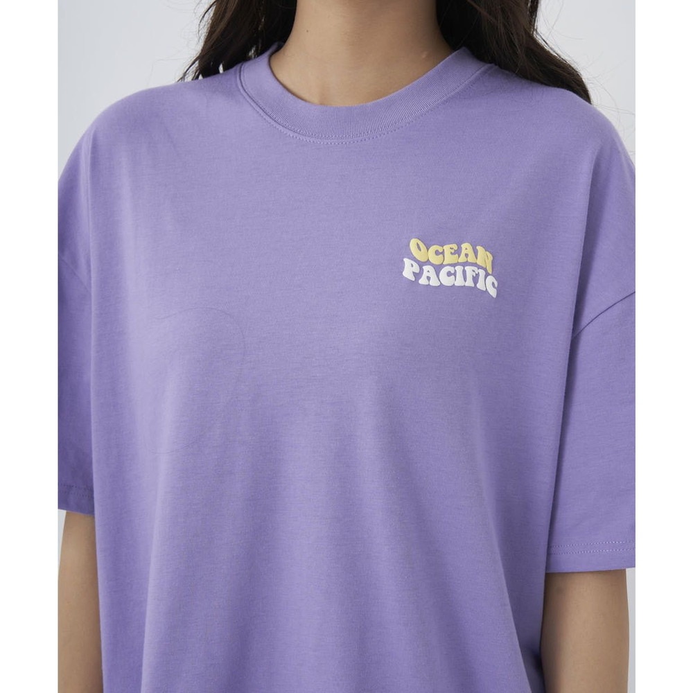 オーシャンパシフィック（Ocean Pacific）（レディース）半袖Tシャツ レディース バックロゴ発泡プリント UVカット 523504PUR