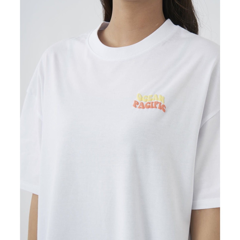 オーシャンパシフィック（Ocean Pacific）（レディース）半袖Tシャツ レディース バックロゴ発泡プリント UVカット 523504WHT