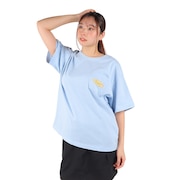 ラスティ（RUSTY）（レディース）胸ポケット バックプリントTシャツ スマイル 923501BLU