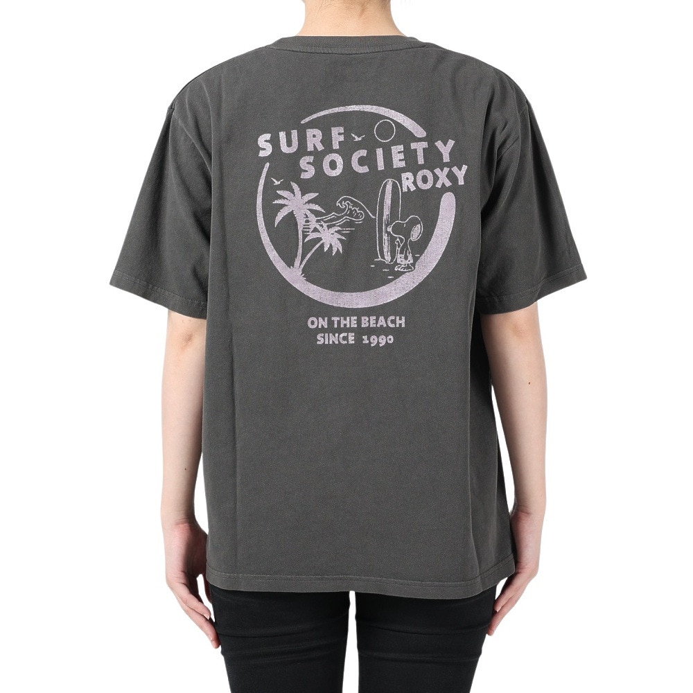 ロキシー（ROXY）（レディース）半袖 Tシャツ レディース PEANUTS SURF SOCIETY ROXY 23SPRST231089BLK