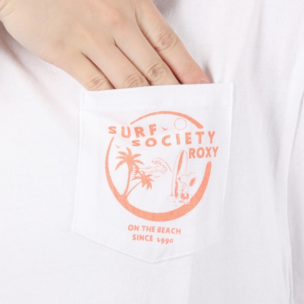 ロキシー（ROXY）（レディース）半袖 Tシャツ レディース PEANUTS SURF SOCIETY ROXY 23SPRST231089WHT