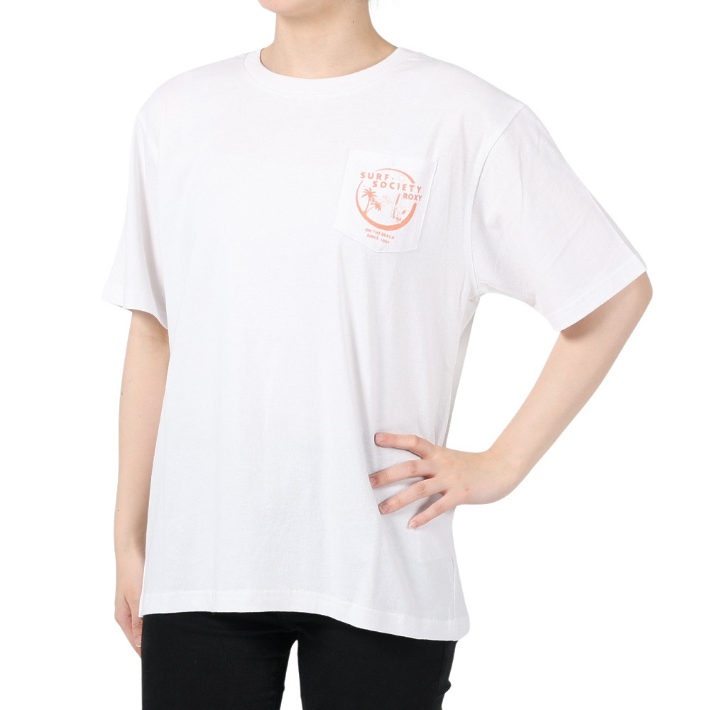 ロキシー（ROXY）（レディース）半袖 Tシャツ レディース PEANUTS SURF SOCIETY ROXY 23SPRST231089WHT