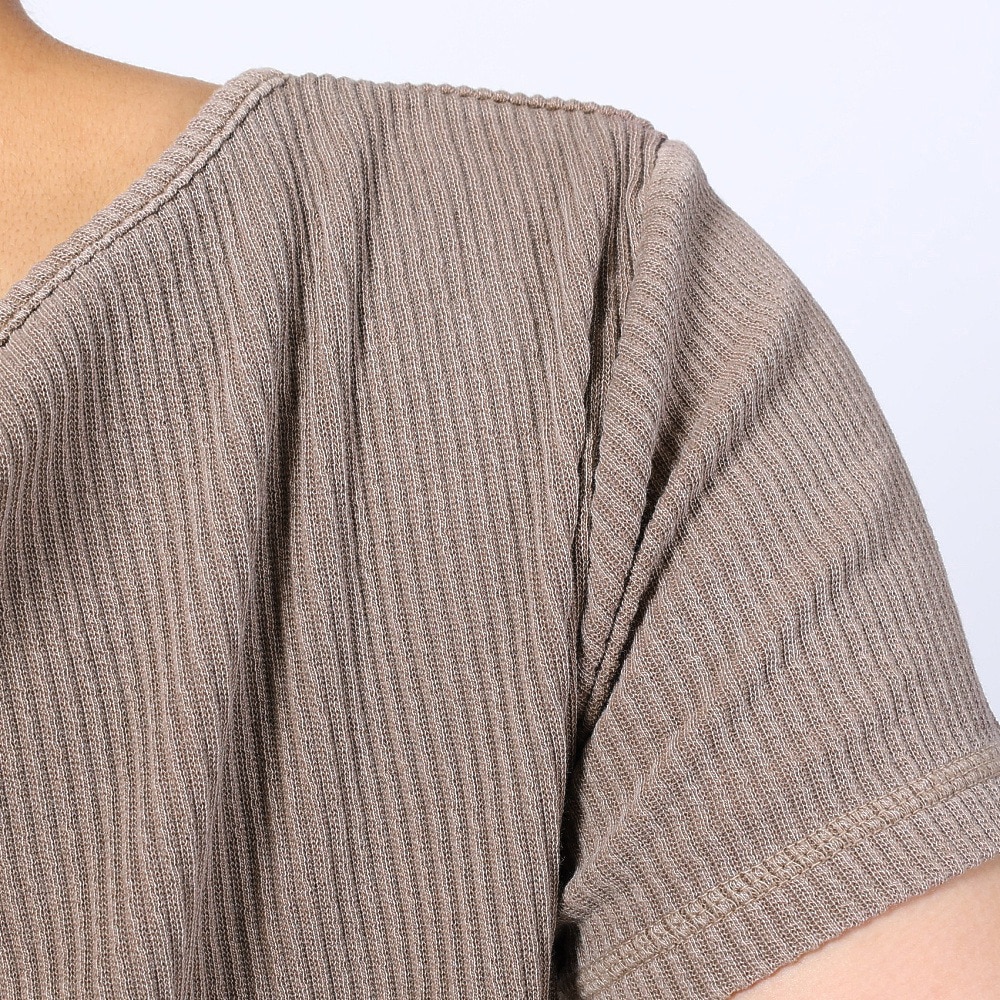 ロキシー（ROXY）（レディース）半袖 Tシャツ レディース ON THE BEACH TEE リブ素材 23SPRST231094BRN