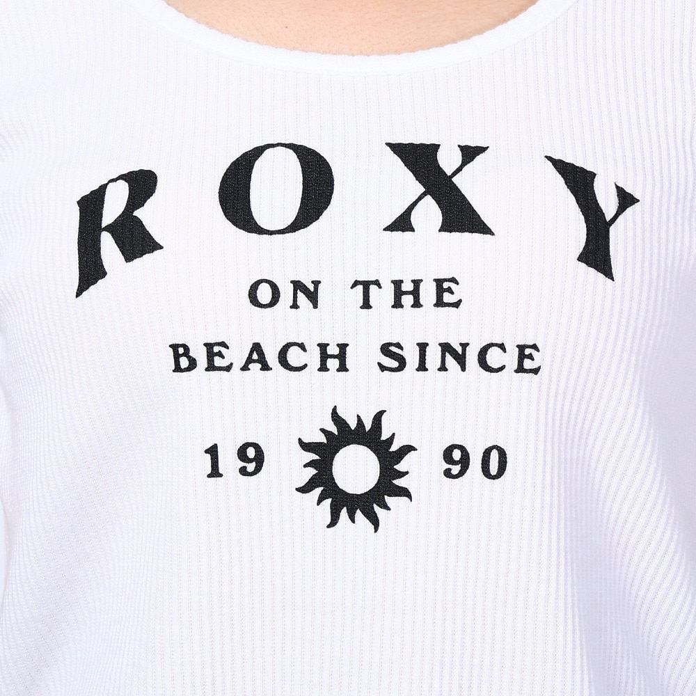 ロキシー（ROXY）（レディース）半袖 Tシャツ レディース ON THE BEACH TEE リブ素材 23SPRST231094WHT