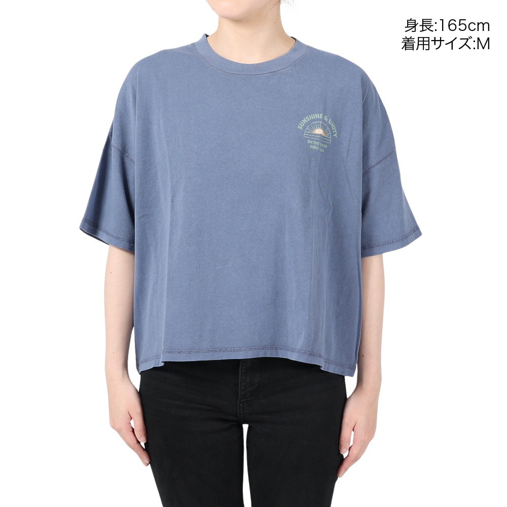 ロキシー（ROXY）（レディース）半袖 Tシャツ レディース SUNSHINE&UNITY バックプリント 23SPRST231096NVY