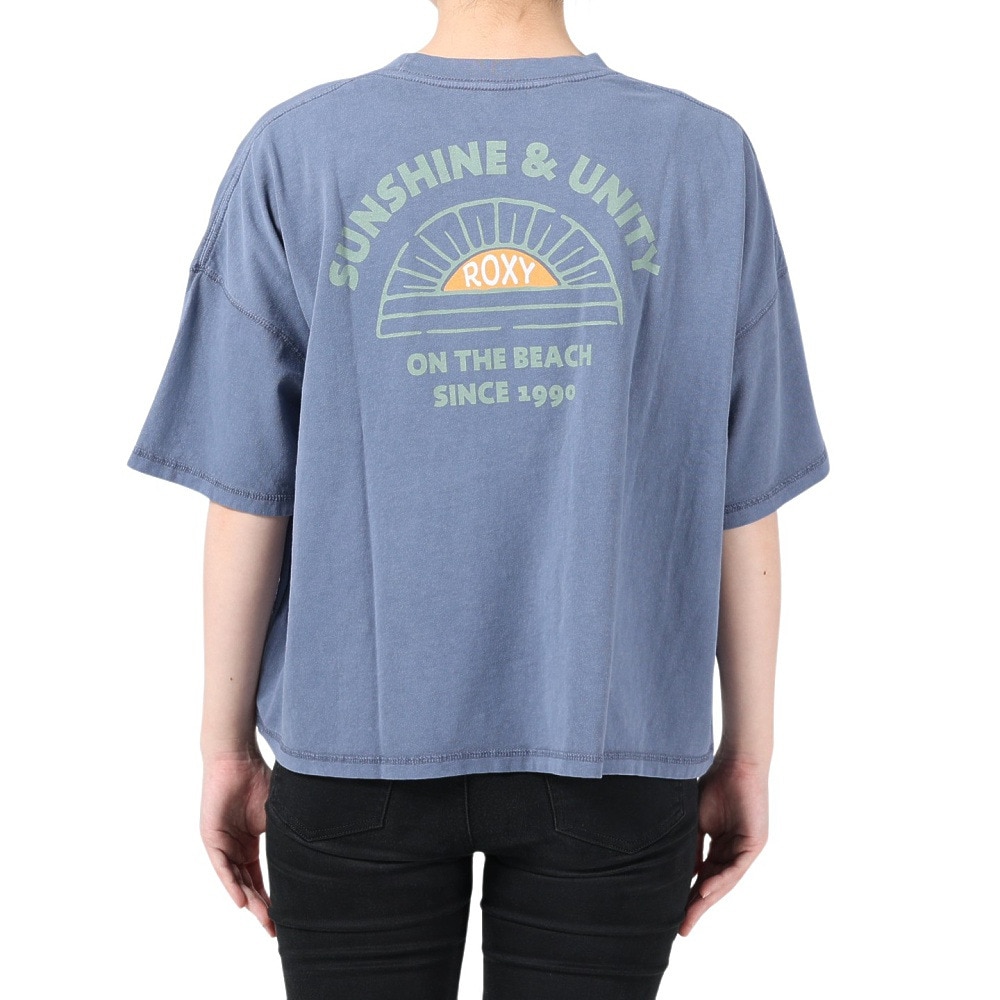 ロキシー（ROXY）（レディース）半袖 Tシャツ レディース SUNSHINE&UNITY バックプリント 23SPRST231096NVY