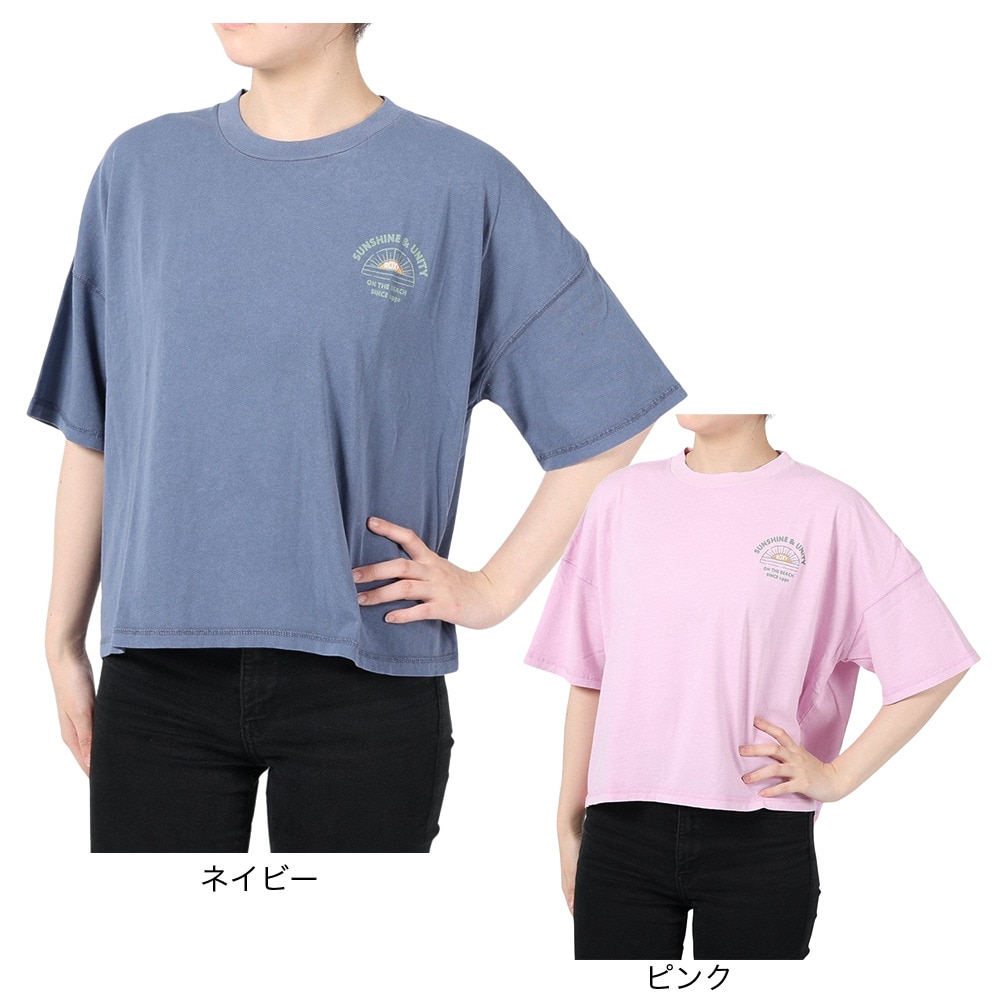 ロキシー（ROXY）（レディース）半袖 Tシャツ レディース SUNSHINE&UNITY バックプリント23SPRST231096PNK