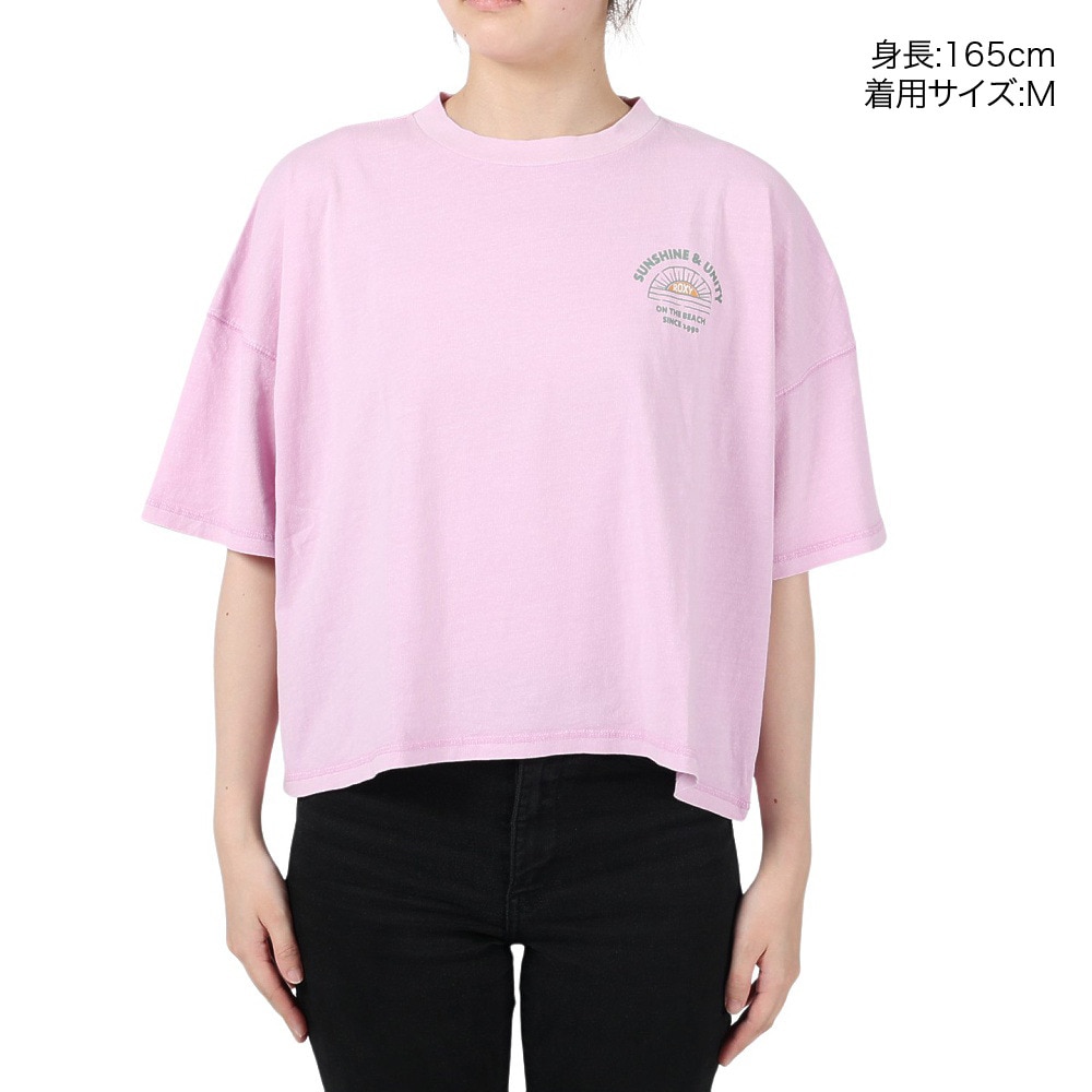 ロキシー（ROXY）（レディース）半袖 Tシャツ レディース SUNSHINE&UNITY バックプリント23SPRST231096PNK