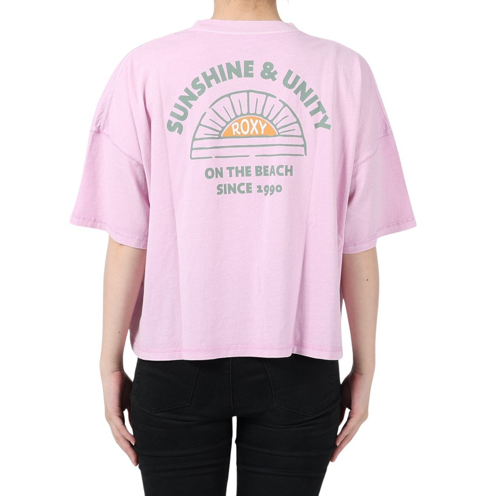 ロキシー（ROXY）（レディース）半袖 Tシャツ レディース SUNSHINE&UNITY バックプリント23SPRST231096PNK
