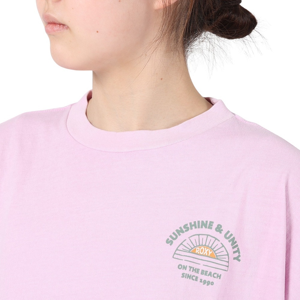 ロキシー（ROXY）（レディース）半袖 Tシャツ レディース SUNSHINE&UNITY バックプリント23SPRST231096PNK