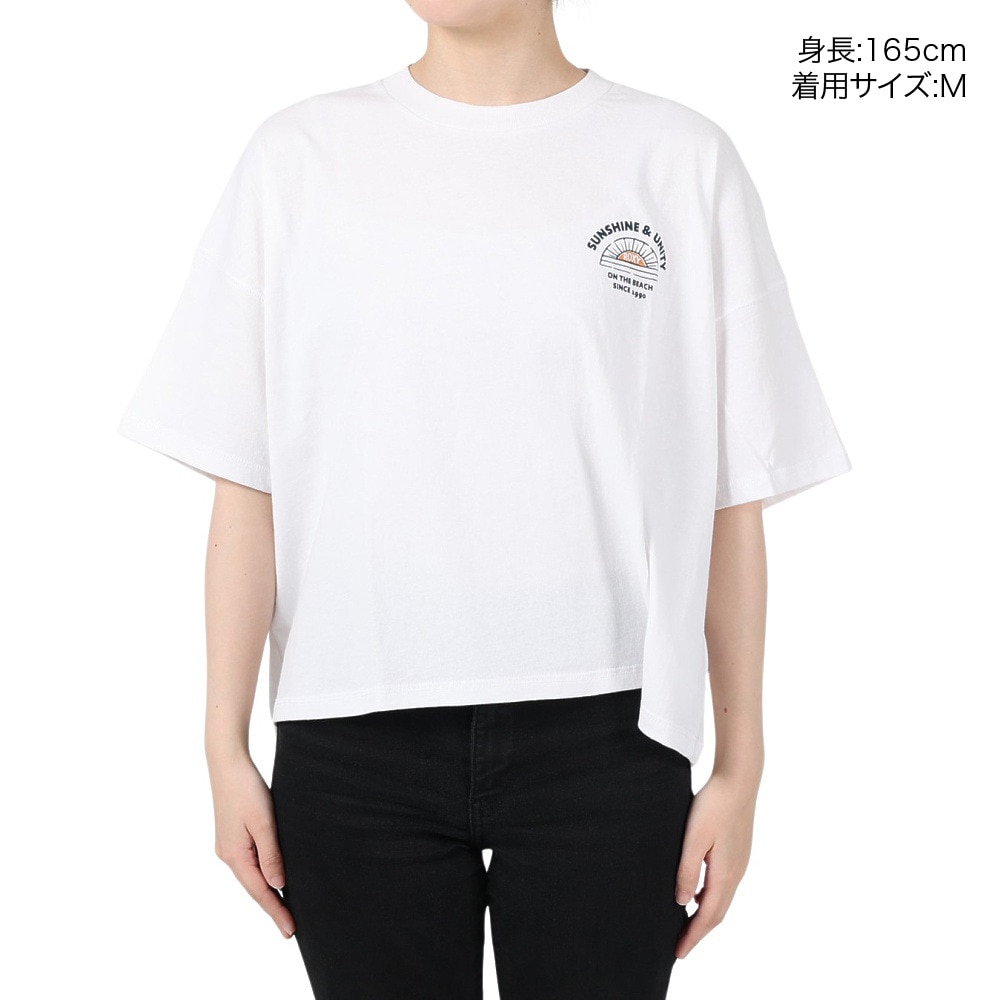 ロキシー（ROXY）（レディース）半袖 Tシャツ レディース SUNSHINE&UNITY バックプリント 23SPRST231096WHT