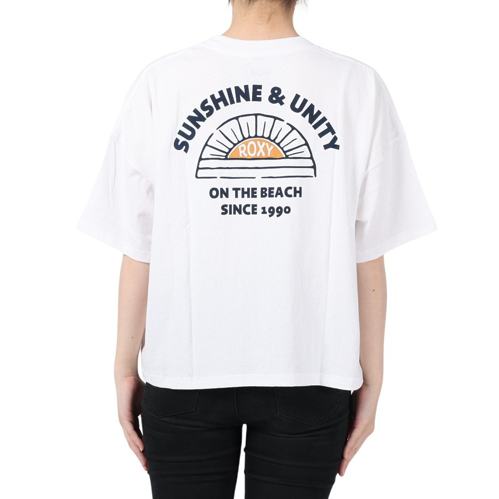 ロキシー（ROXY）（レディース）半袖 Tシャツ レディース SUNSHINE&UNITY バックプリント 23SPRST231096WHT