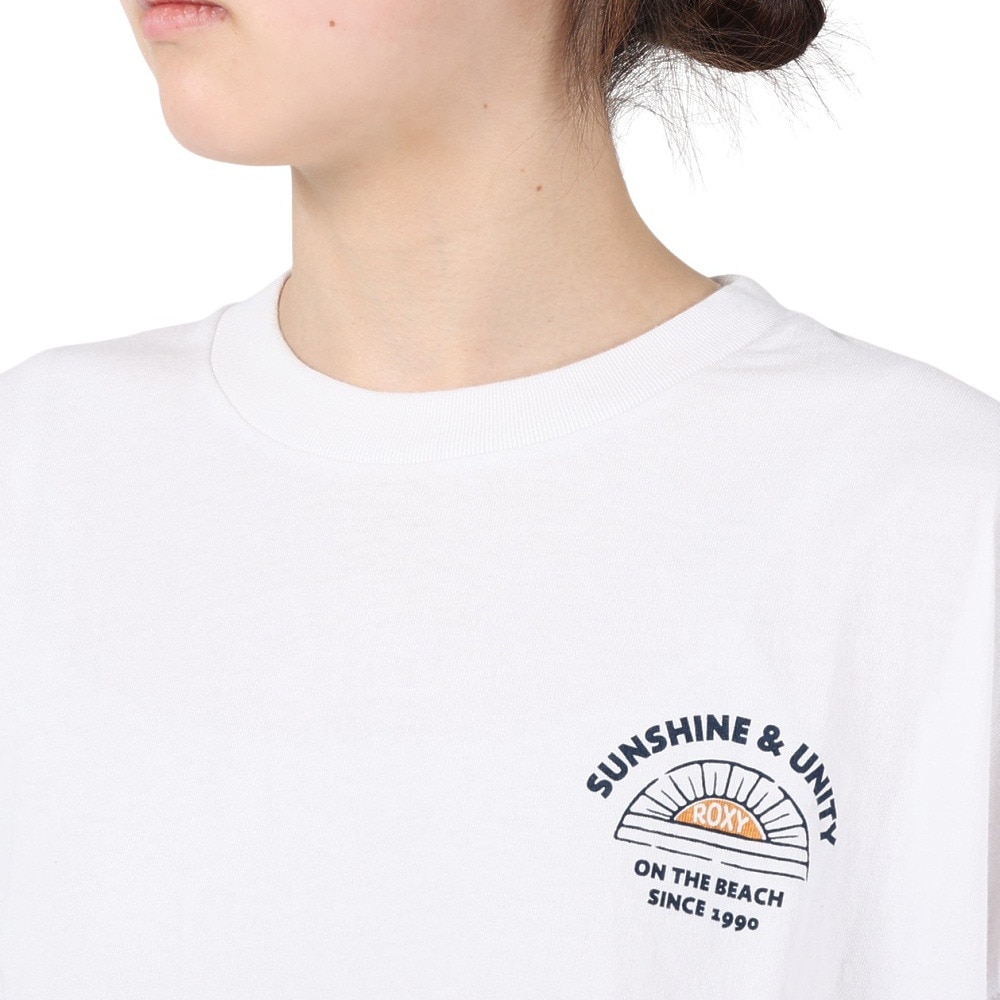 ロキシー（ROXY）（レディース）半袖 Tシャツ レディース SUNSHINE&UNITY バックプリント 23SPRST231096WHT