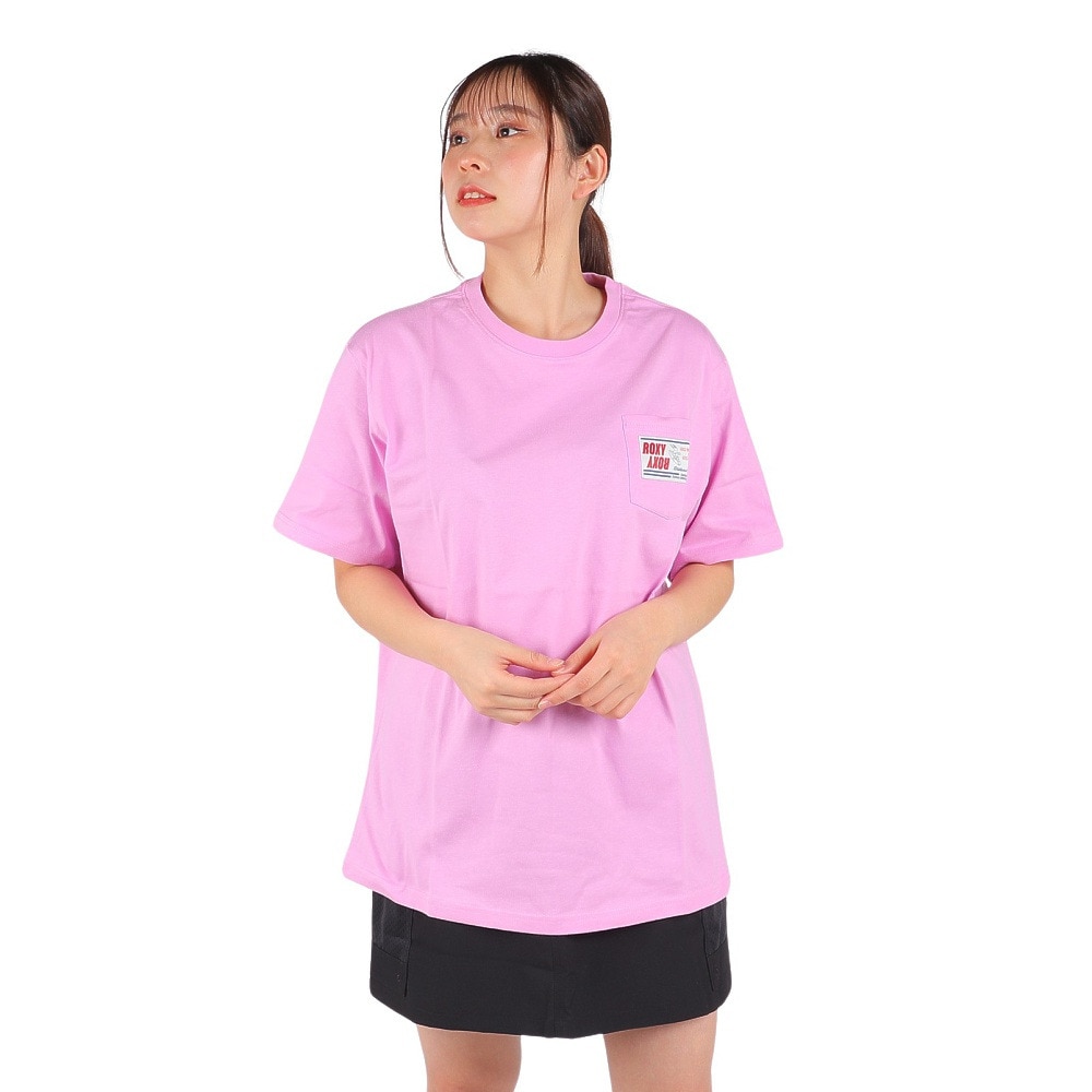 ロキシー（ROXY）（レディース）半袖Tシャツ レディース PEANUTS GOOD WAVE 23SPRST231103PNK
