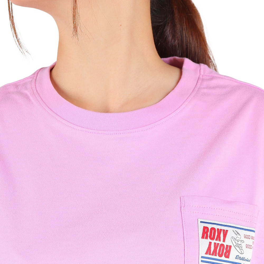 ロキシー（ROXY）（レディース）半袖Tシャツ レディース PEANUTS GOOD WAVE 23SPRST231103PNK