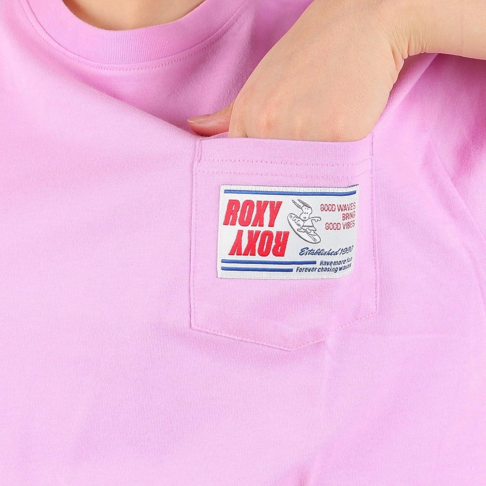 ロキシー（ROXY）（レディース）半袖Tシャツ レディース PEANUTS GOOD WAVE 23SPRST231103PNK