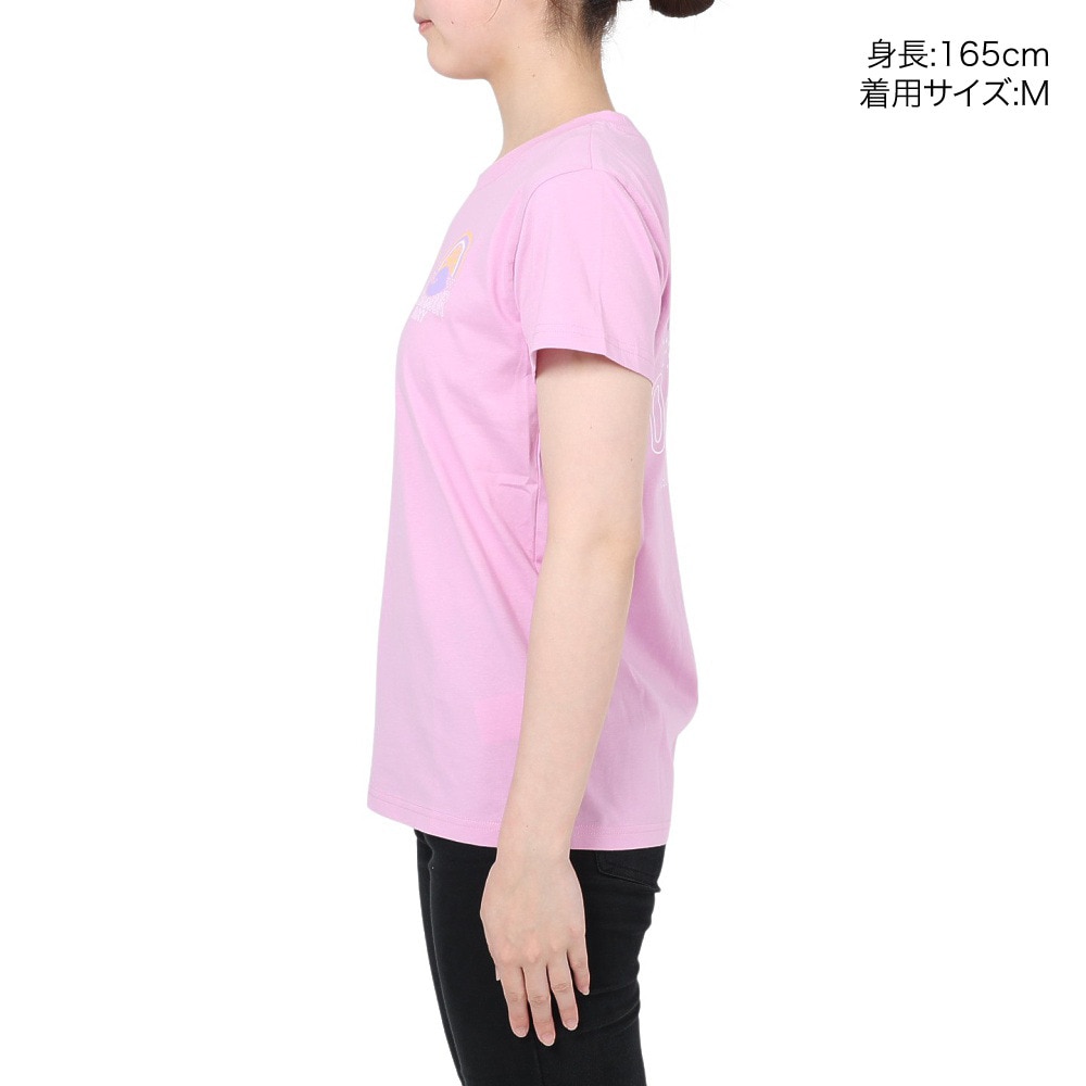 ロキシー（ROXY）（レディース）Tシャツ レディース RAINBOW SURF バックプリント 23SPRST231105PNK