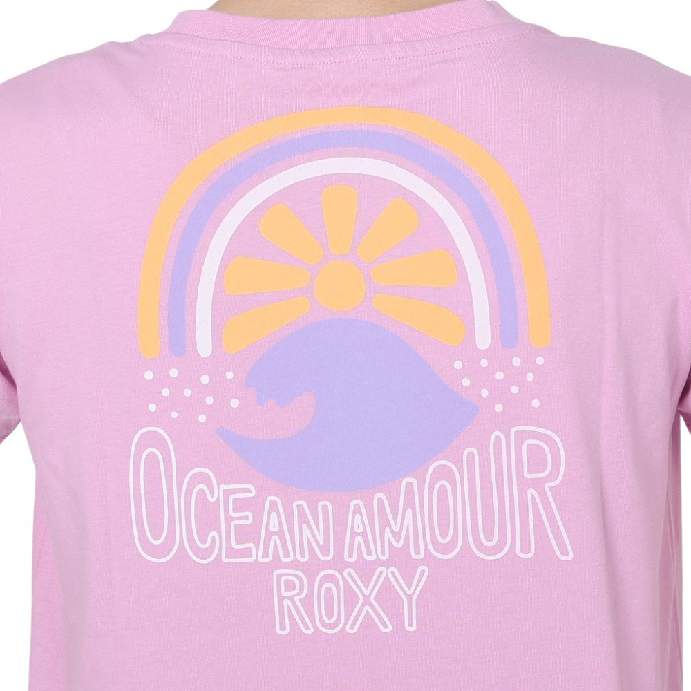 ロキシー（ROXY）（レディース）Tシャツ レディース RAINBOW SURF バックプリント 23SPRST231105PNK