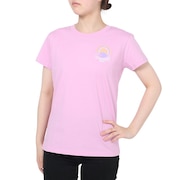 (レディース)Tシャツ レディース RAINBOW SURF バックプリント 23SPRST231105PNK