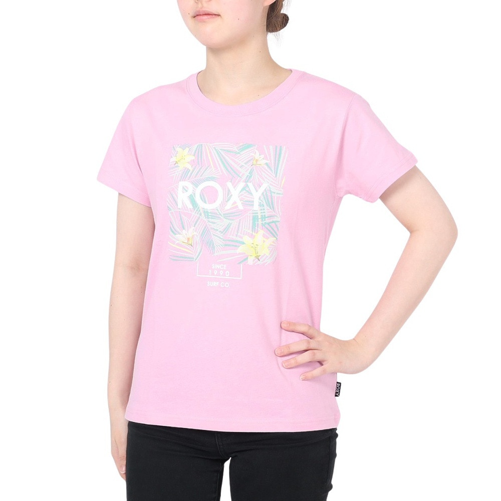 ロキシー（ROXY）（レディース）半袖Tシャツ レディース ボックス ボタニカル 23SPRST231612YPNK