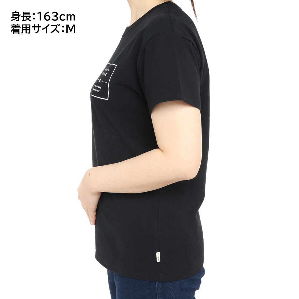 ビラボン（BILLABONG）（レディース）Tシャツ レディース SQUARE PATTEN ロゴ BD013201 BLK