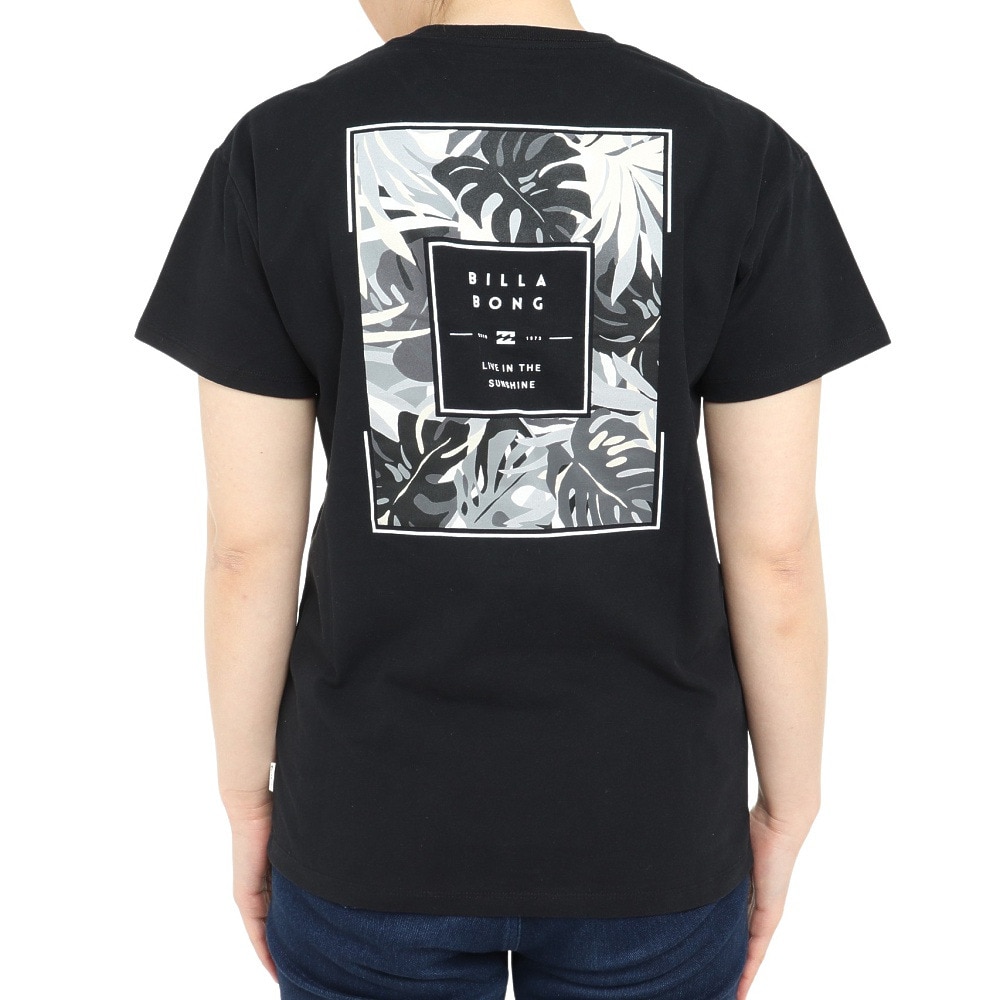 ビラボン（BILLABONG）（レディース）Tシャツ レディース SQUARE PATTEN ロゴ BD013201 BLK