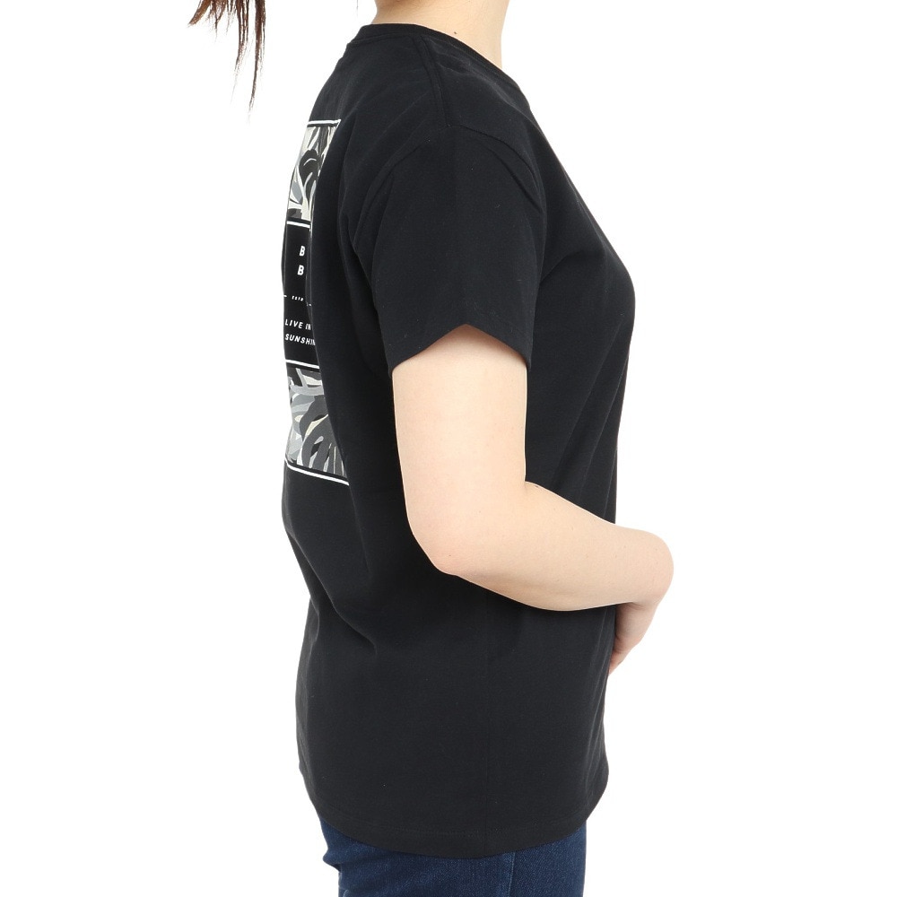 ビラボン（BILLABONG）（レディース）Tシャツ レディース SQUARE PATTEN ロゴ BD013201 BLK