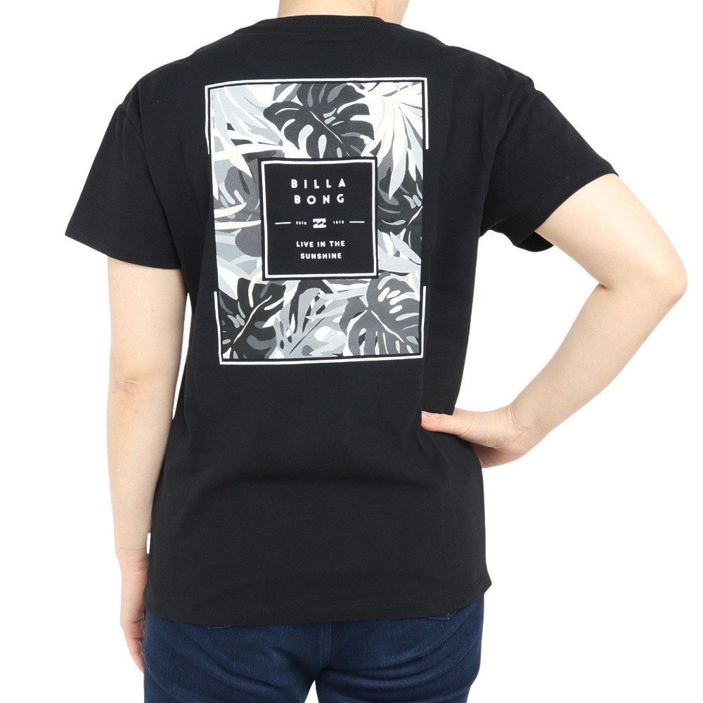 ビラボン（BILLABONG）（レディース）Tシャツ レディース SQUARE PATTEN ロゴ BD013201 BLK
