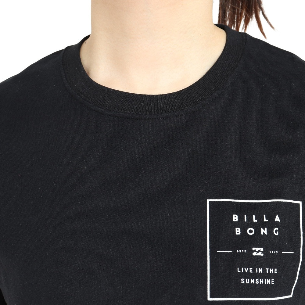ビラボン（BILLABONG）（レディース）Tシャツ レディース SQUARE PATTEN ロゴ BD013201 BLK