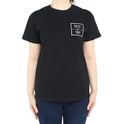 (レディース)Tシャツ レディース SQUARE PATTEN ロゴ BD013201 BLK